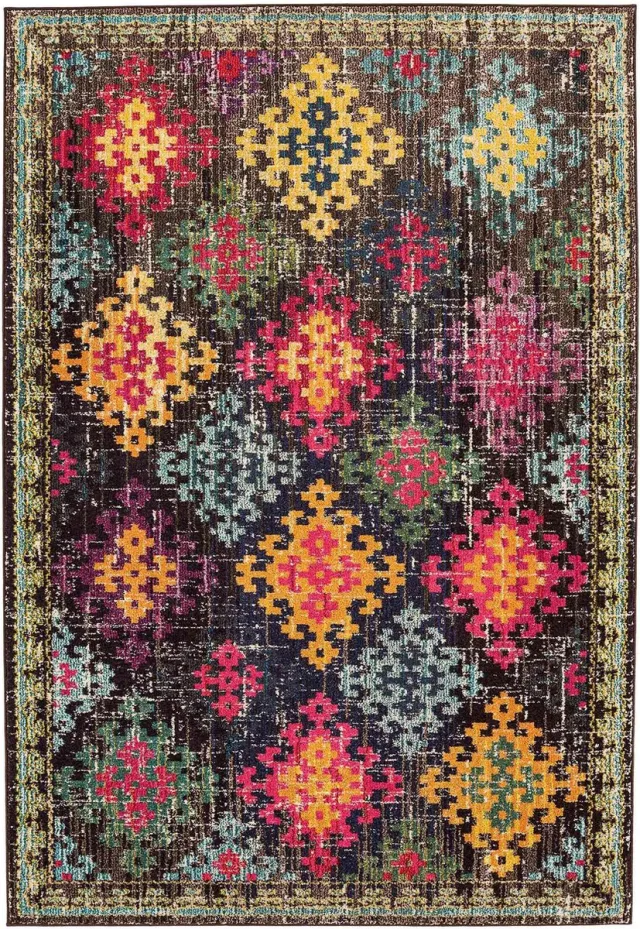 Eazy Living Easy Living - colores-col-10 Vloerkleed - 160x230 - Rechthoek - Laagpolig,Vintage Tapijt - Klassiek - Meerkleurig