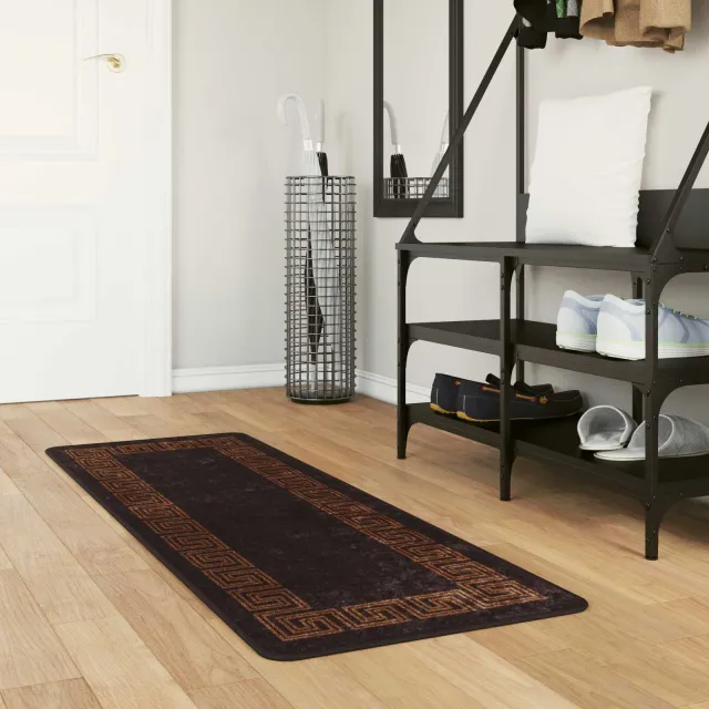 vidaXL Vloerkleedloper MARSA Zwart 50 x 100 cm Polyester en PVC, foto 2