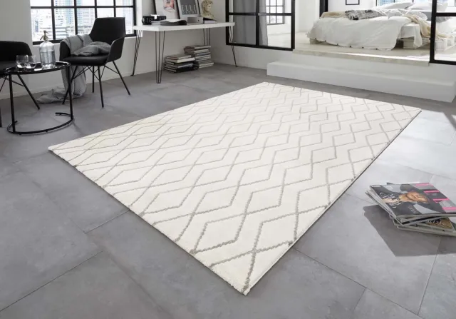 Elle Decoration Design Vloerkleed - Rouen crème/grijs 120x170