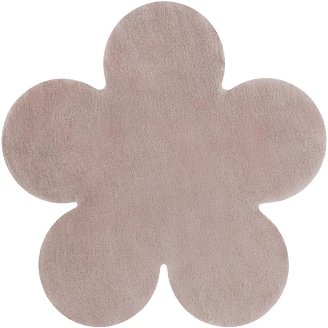 RUGSX Kleden Rugsx Modern wastapijt SHAPE 3106 Bloem shaggy - 80x80 cm Roze