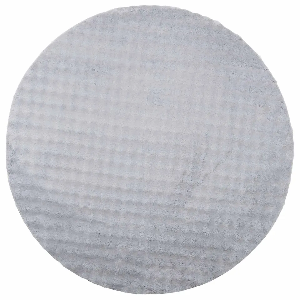 vidaXL Vloerkleden Rond SIROLO Grijs Ø 200 CM Polyester