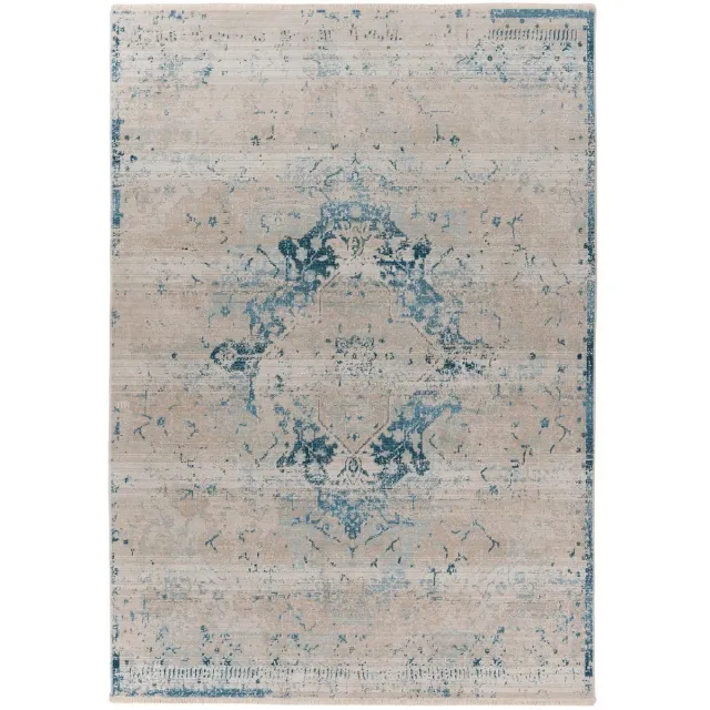 Dutch XXL Vintage Vloerkleed | Tapijt | Milan | Medaillon | Blauw