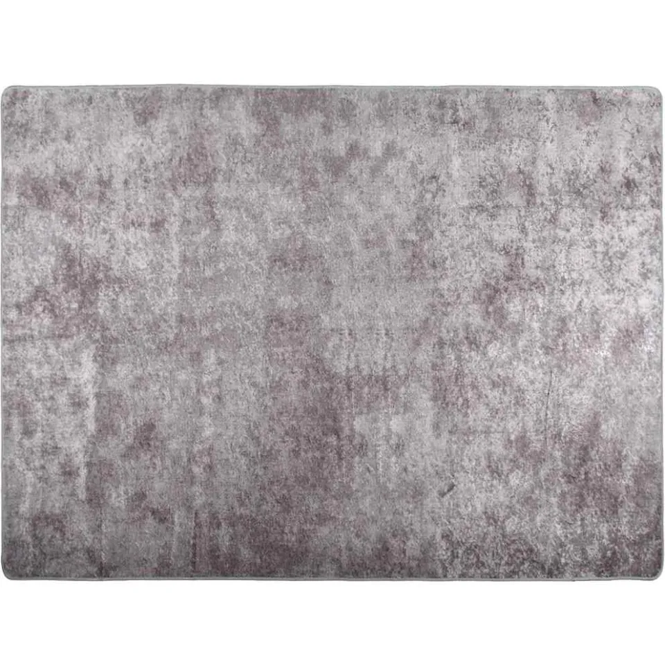 vidaXL Vloerkleed wasbaar 400x300 cm grijs