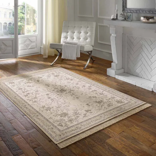 Tapeso Oosters tapijt - Regal Flora beige 135x195