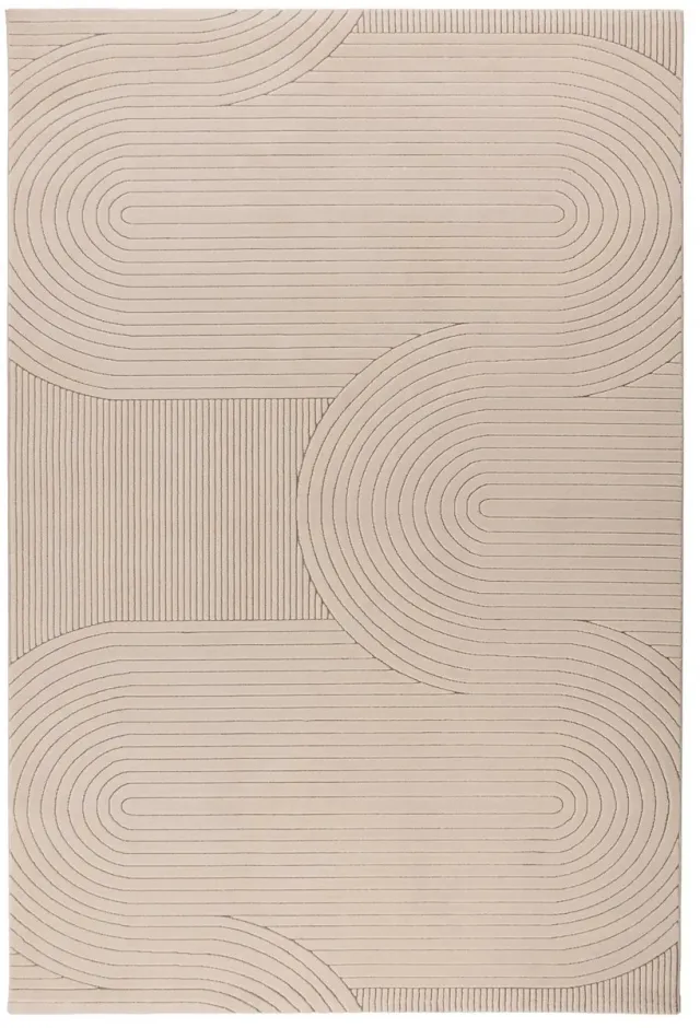 Dutch XXL Japandi Vloerkleed | Tapijt | Napoli | Stroken | Taupe | 120x170 cm