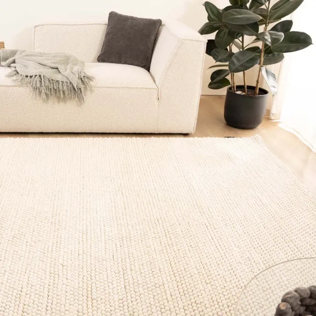 Nordic Weavers Wollen vloerkleed - Fjell wit 160x240
