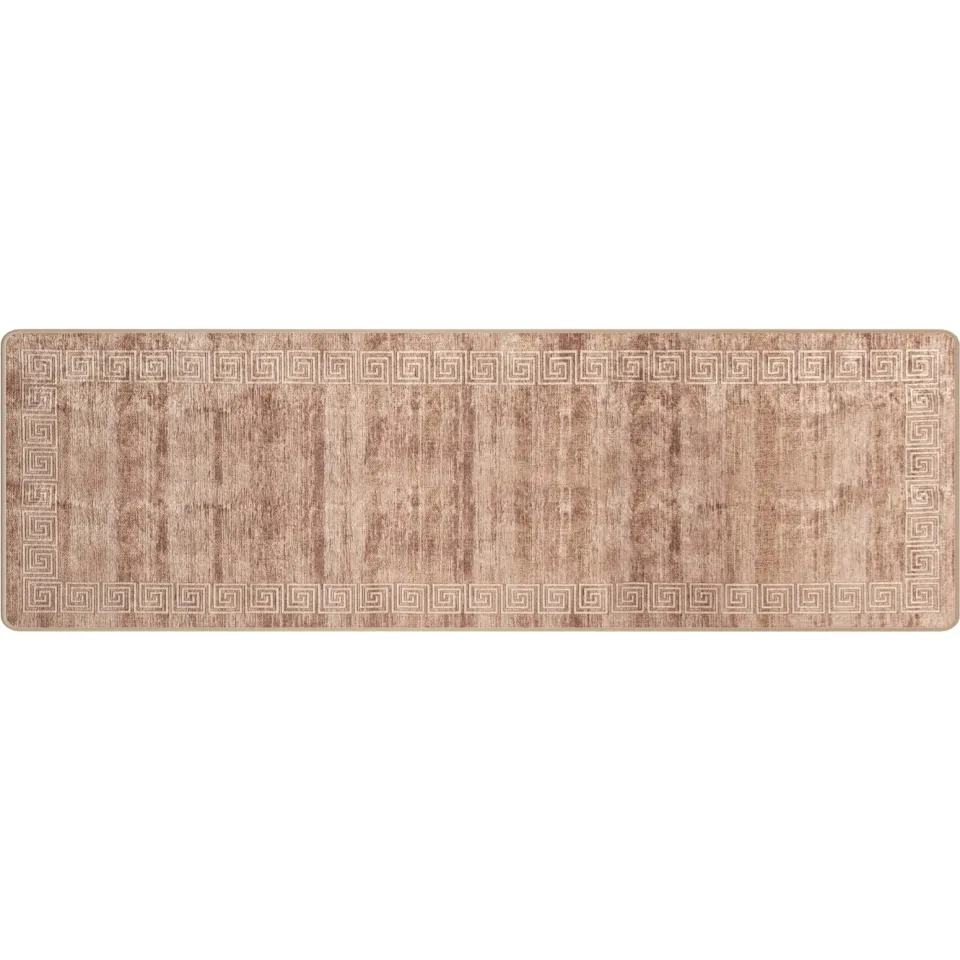 vidaXL Vloerkleedloper MARSA Beige en goud 80 x 450 cm Wit