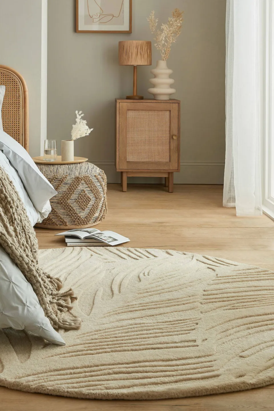 Flair Rugs Lino Leaf vloerkleed beige, foto 2