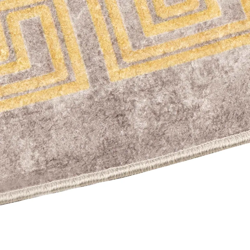 vidaXL Vloerkleedloper MARSA Grijs en Goud 50 x 200 cm, foto 3