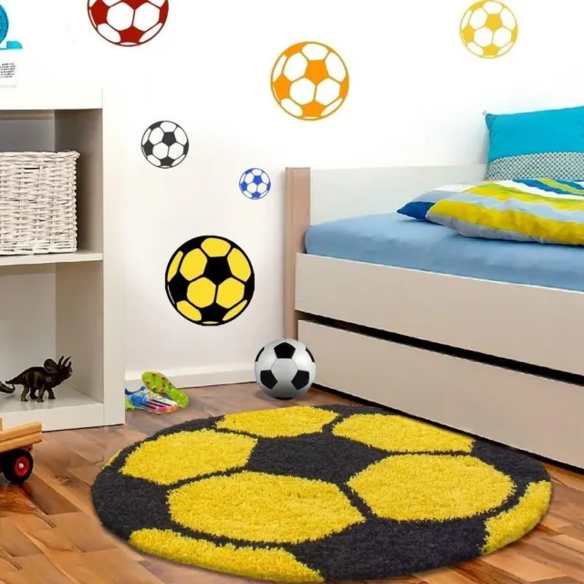 Adana Carpets Rond Hoogpolig vloerkleed - Fun Geel Ø 100cm