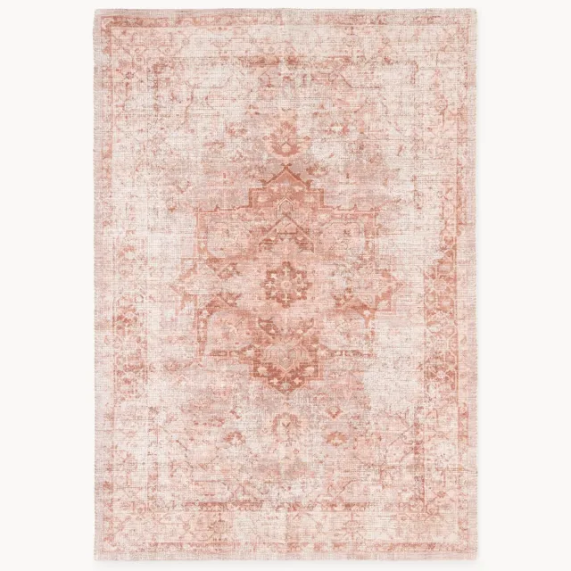 Westwing Collection Laagpolig juten vloerkleed Alisha Terracotta
