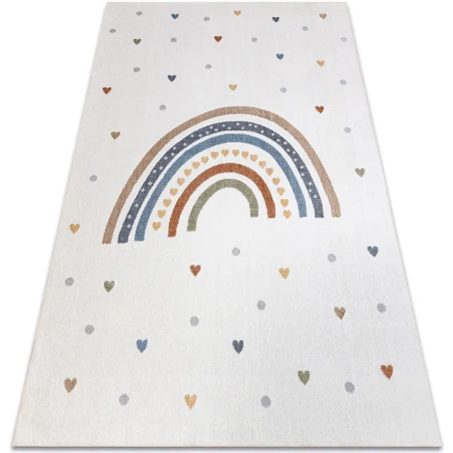 RUGSX Kleden Rugsx Tapijt BONO 8302 Regenboog, harten crème/bruin 200x290 cm Beige