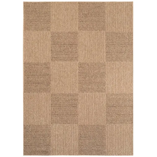 TrueWeave Jute buitenkleed - Cana Quadro beige 160x230
