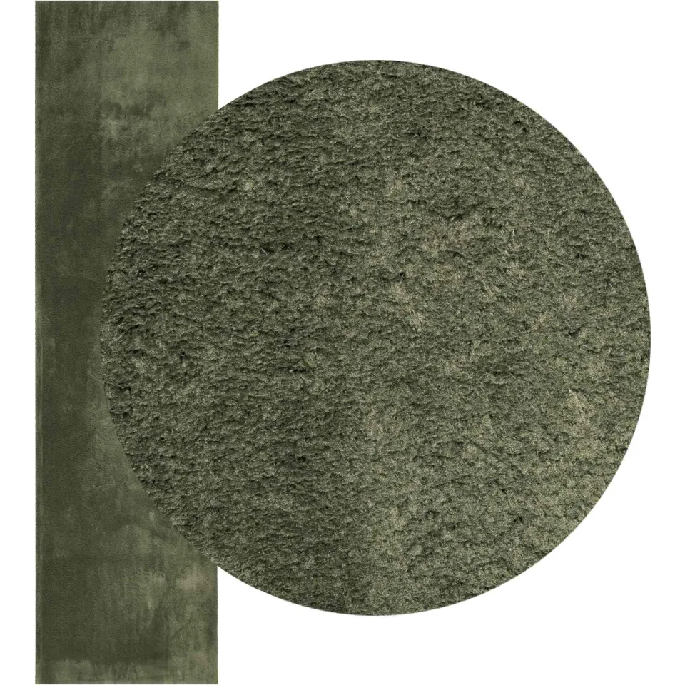 vidaXL Vloerkleed HUARTE Bosgroen 80 x 1000 cm 100% Polyester Plat