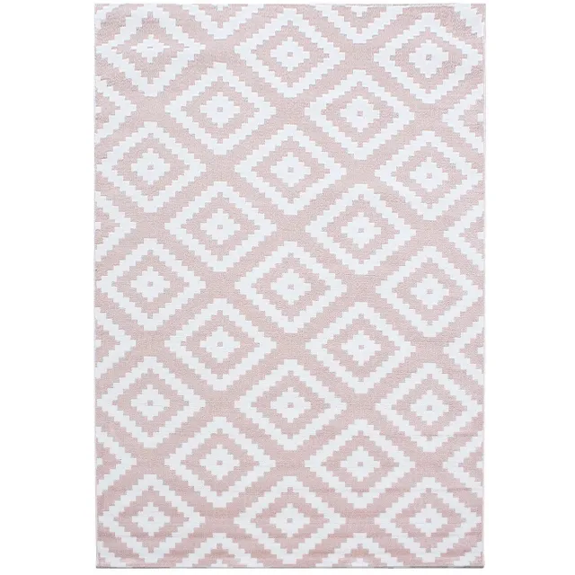 Dutch XXL Scandinavisch Vloerkleed | Tapijt | Plus | Ruiten | Roze