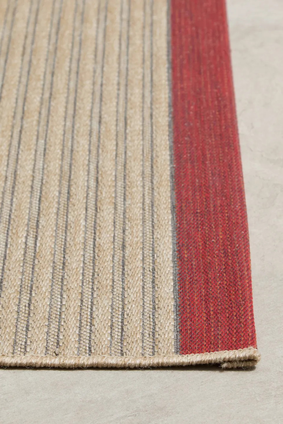 NOUS Living binnen- en buitenvloerkleed zand/rood (230x160 cm), foto 6