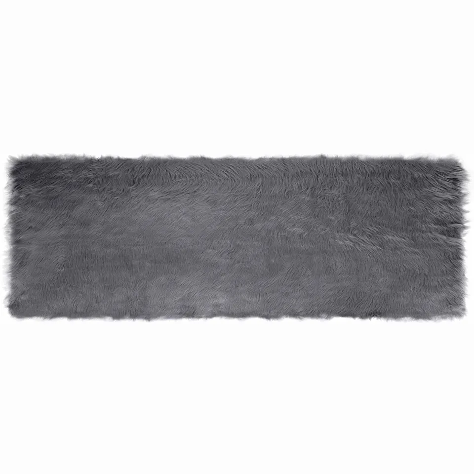 vidaXL Tapijt van imitatie TAFALLA Antracietkleurig 80 x 250 cm Anthraciet