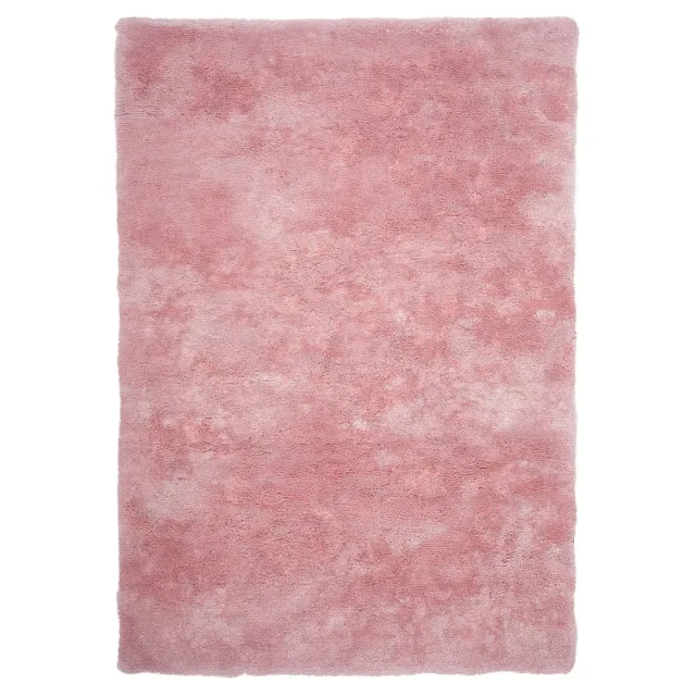 Padiro zacht hoogpolig shaggy vloerkleed - oudroze - modern effen ontwerp - met een zachte uitstraling - voor vloerverwarming - van polyester
