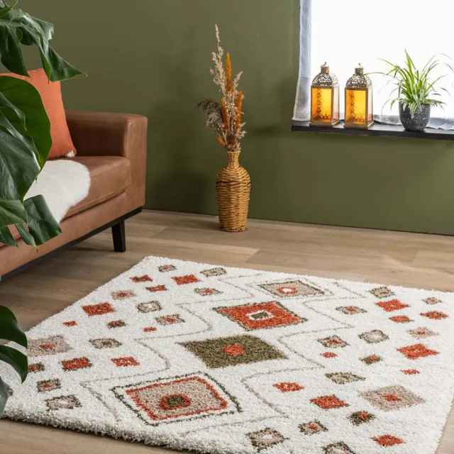 Boho&me Bohemian vloerkleed vierkant - Artisan wit/multi 160x160