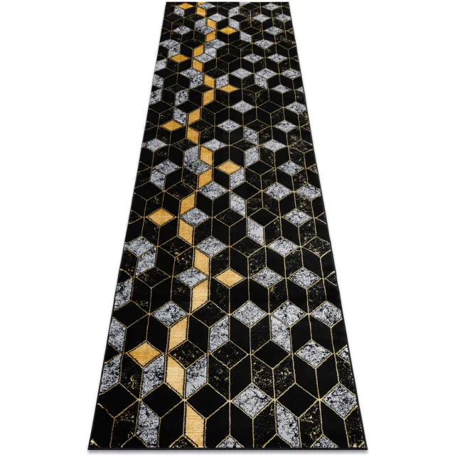 RUGSX Kleden Rugsx Tapijt GLOSS modern 400B 86 stijlvol, glamour, 80x300 cm Zwart