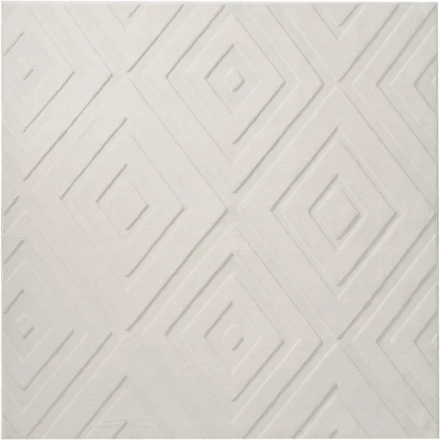 Beliani BORAH - Vloerkleed - Gebroken wit - Polyester, foto 2