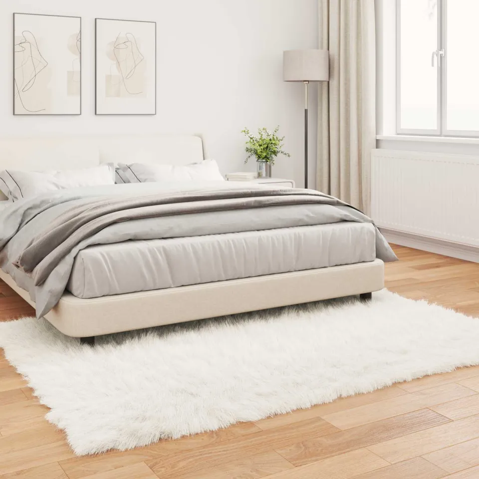 vidaXL Tapijt van imitatie TAFALLA Wit 160 x 230 cm Polyester, foto 3