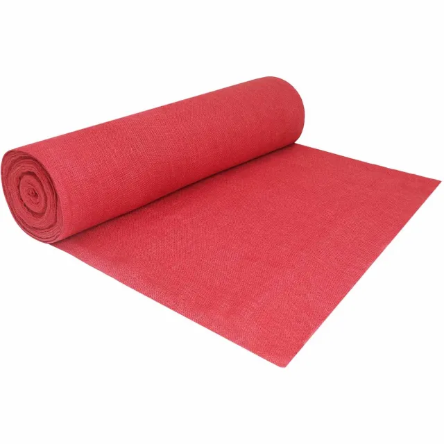 vidaXL Tuin - Jute - Net - 200 - cm - x - 10 - m - 280 - gsm - 100% - Tossa - Jute - Rood