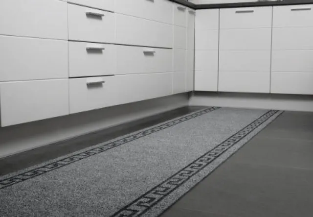 JYG Tapijtloper Greece Grijs 50 x 500 cm - Keukenloper - Anti Slip - snijdbaar