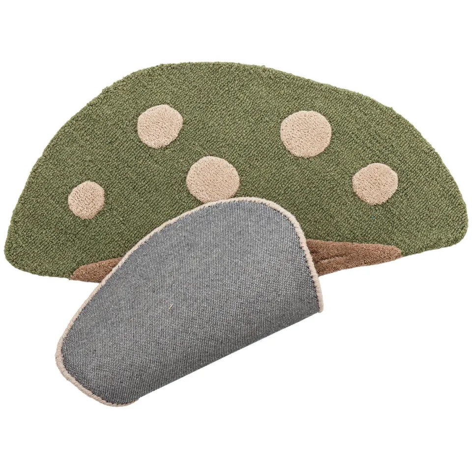 Bloomingville Mini kindervloerkleed Mushroom groen, foto 2