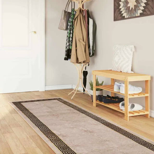 vidaXL Vloerkleedloper MARSA Beige en zwart 80 x 400 cm, foto 2