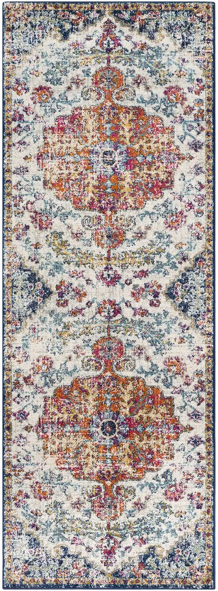 Surya Lou vloerkleed vintage oosters donkeroranje