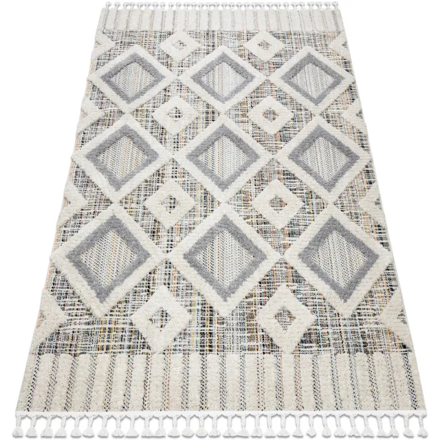 RUGSX Kleden Rugsx Tapijt SEVILLA Y523C ruitjes grijs / żółty 180x270 cm