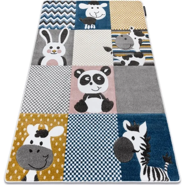 RUGSX Kleden Rugsx Tapijt PETIT ZOO DIEREN , DIERENTUINcrème / 80x150 cm Beige
