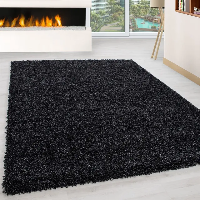 Ayyildiz Hoogpolig vloerkleed - Life Zwart 200x290cm