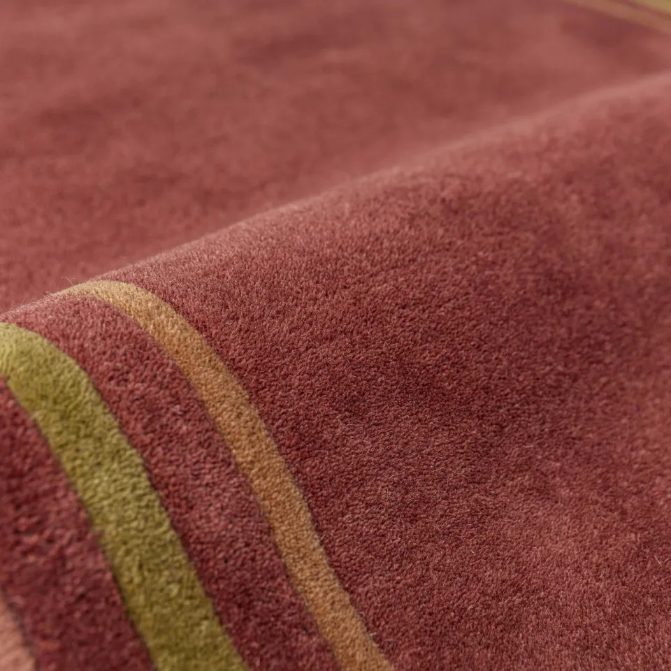 Flair Rugs Lois Scallop Border wollen loper rood, foto 4