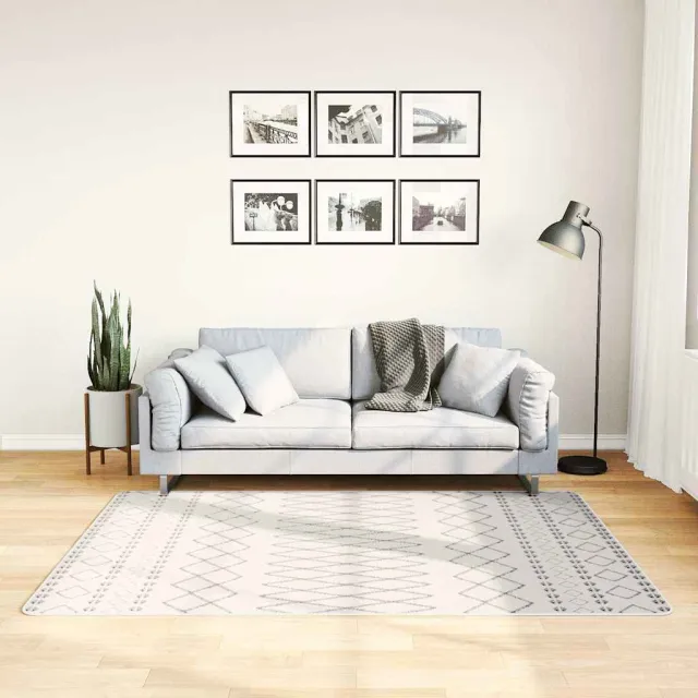 vidaXL Vloerkleed wasbaar 120x180 cm zwart en wit, foto 2