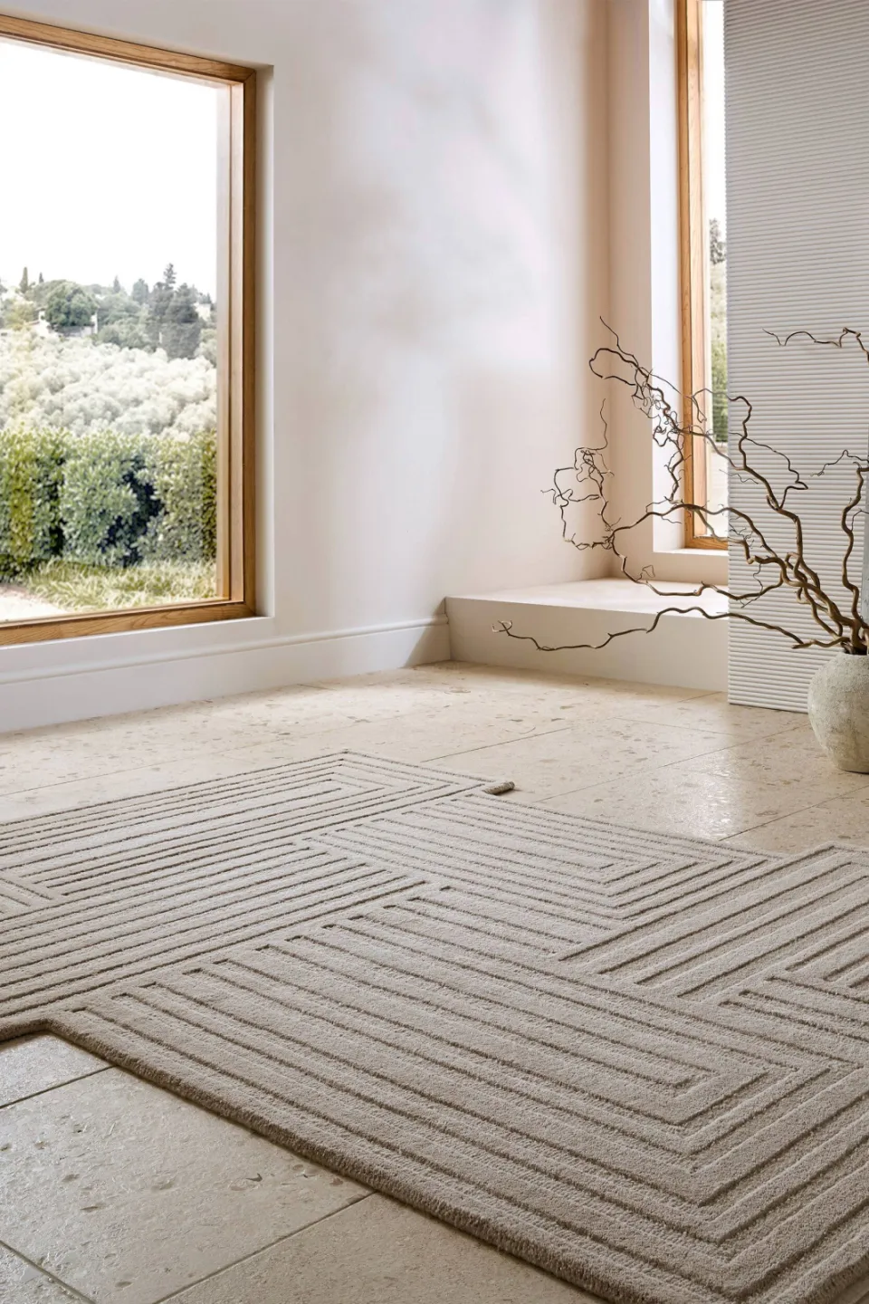 Flair Rugs Zen wollen vloerkleed naturel, foto 2