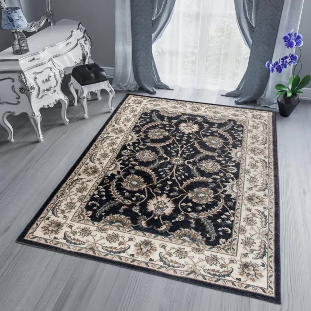 Tapiso Dubai Vloerkleed Rug Modern Oriental Oosters Tapijt Antraciet Creme4 2