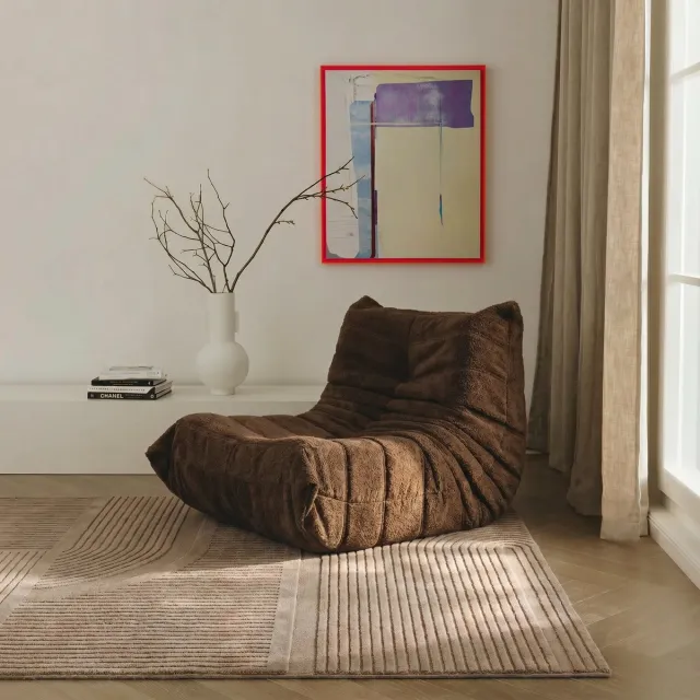 MrCarpet Vloerkleed Scandinavisch taupe hoog/laag Rosa 200 x 290cm Mrcarpet