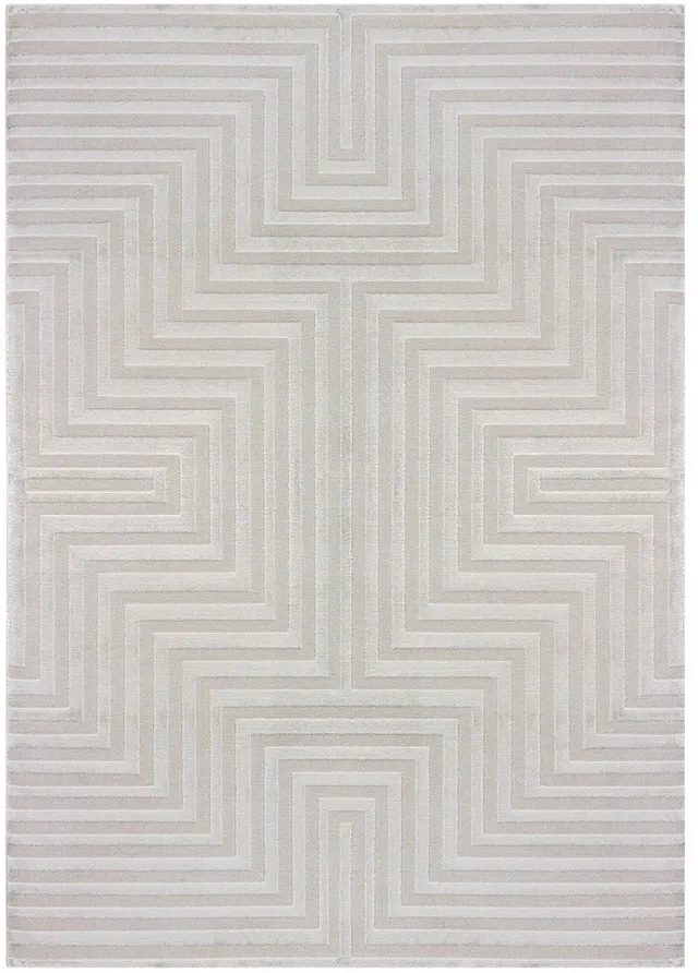 Dutch XXL Marokkaans Vloerkleed | Tapijt | Sahara | Labyrint | Zilver | 140x200 cm