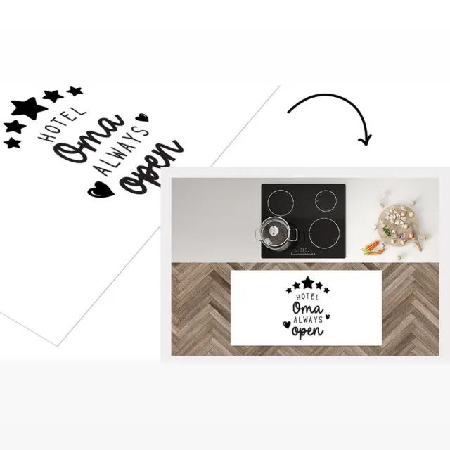 KitchenYeah Keukenloper - Loper keuken - Spreuken - Hotel oma always open - Quotes - Oma - Keukenloper vinyl multicolor, foto 2