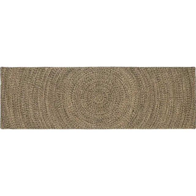 vidaXL Gebied Tapijt Naturel en Zwart 80 x 250 cm Jute Bruin