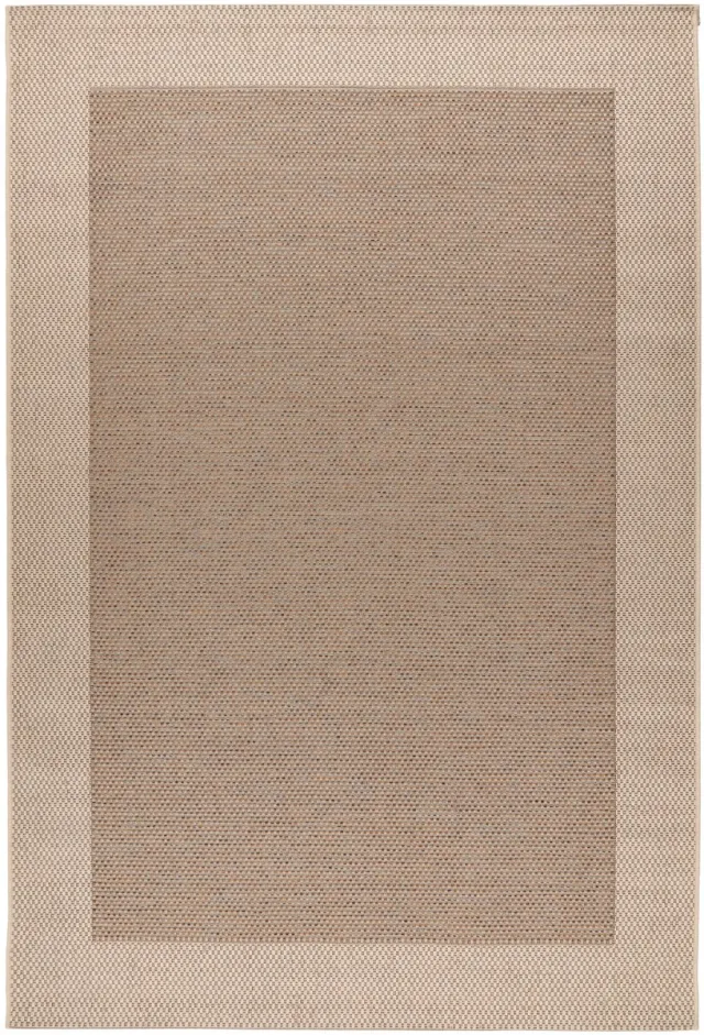 Padiro platgeweven designvloerkleed 120 x 170 cm - lichtbeige - modern geometrisch patroon - voor binnen en buiten - voor vloerverwarming - van polypropyleen