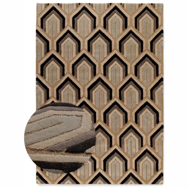 Nordic Weavers Modern vloerkleed - Skulptur okergeel 300x400