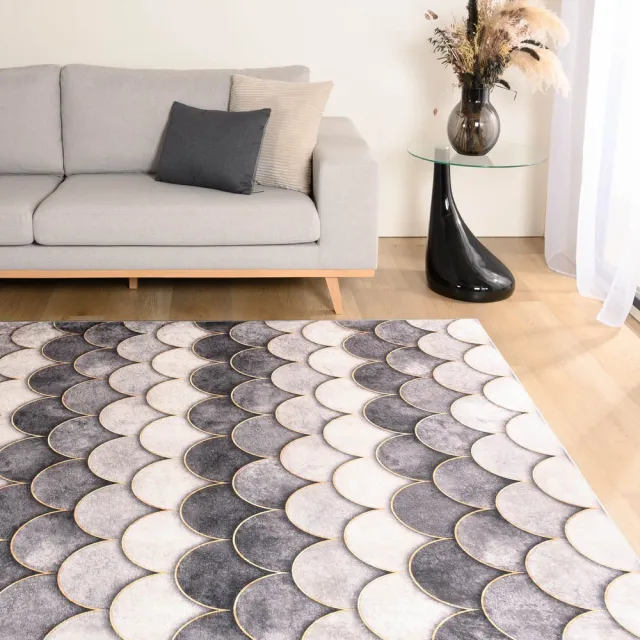 Tapeso Wasbaar vloerkleed - Moderna grijs 240x340