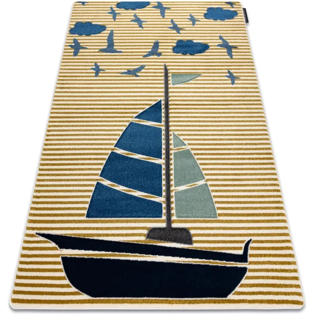 RUGSX Kleden Rugsx Tapijt PETIT SAIL Boot , ZEILBOOT goud