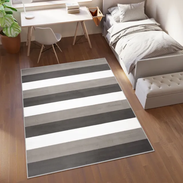 Tapiso Pinky Vloerkleed Woonkamer Kinderkamer Speeltapijt Tapijt Grijs Wit