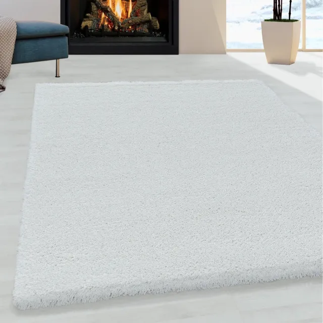 flycarpets Luna Vloerkleed - Wit - Hoogpolig