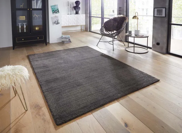 Elle Decoration Design vloerkleed - Loos antraciet 80x150
