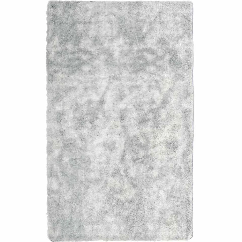 vidaXL Hoogpolig vloerkleed NAVARRA 80x150 cm polyester zilvergrijs